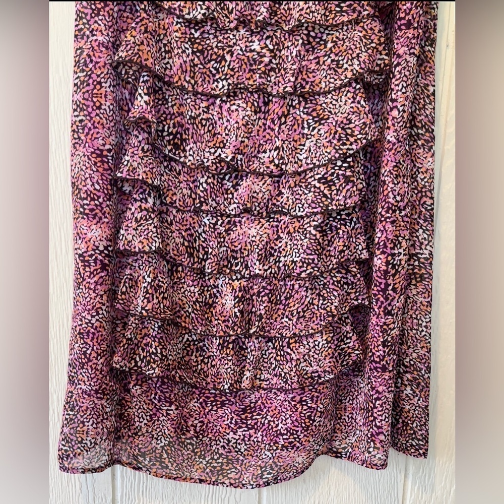 SHELBY & PALMER ~ Ruffle Front Confetti Print Dress ~ Size 8 - Picture 4 of 5